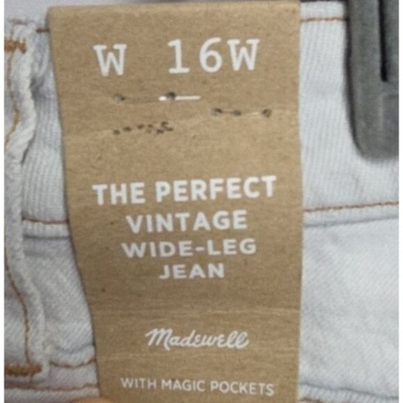 New Madewell The Perfect Vintage Wide-Leg Crop Jean in Edmunds Wash 16W Plus - Picture 6 of 7